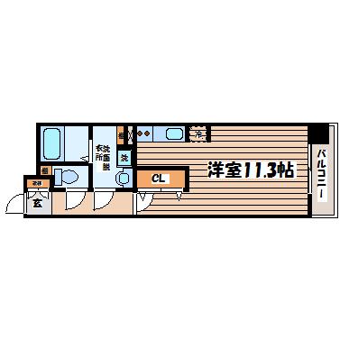 中ノ坂レジデンス(ワンルーム/3階)の間取り写真