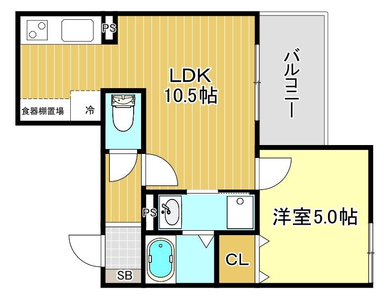 DO DREAM仏光寺(1LDK/4階)の間取り写真