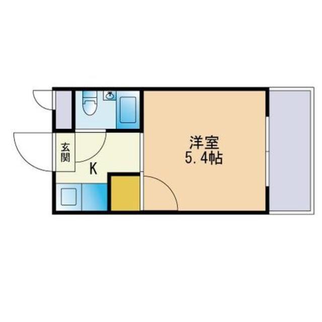 ホワイトプラザ百道(1K/4階)の間取り写真