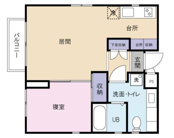 東池袋5丁目デザイナーズマンション(1LDK/1階)の間取り写真