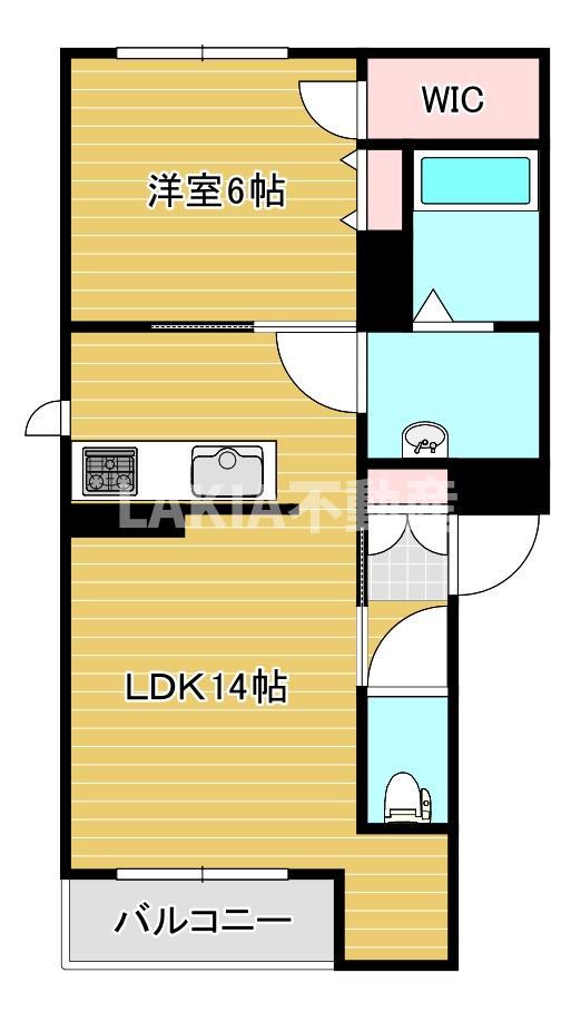 シャーメゾン吉野(1LDK/1階)の間取り写真