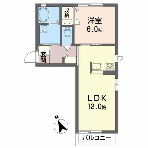 コンフォール(1LDK/1階)の間取り写真