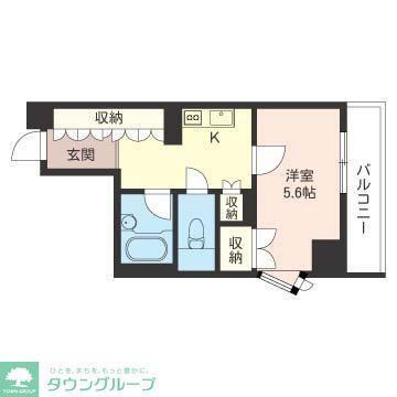 LASANTE川崎(1K/6階)の間取り写真