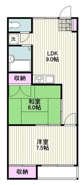 メゾンエトワール(2LDK/1階)の間取り写真
