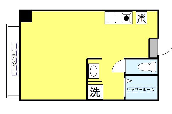 第2メゾン佐川(ワンルーム/3階)の間取り写真