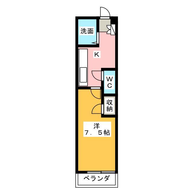 メゾン聖(1K/1階)の間取り写真