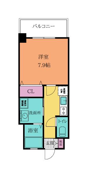 内山神岳ビル(1K/4階)の間取り写真