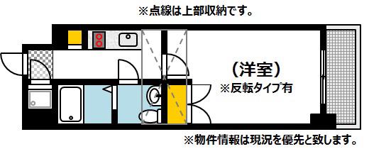 オリエントビル NO.76(1K/19階)の間取り写真