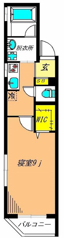 TOPAZ新丸子(1K/4階)の間取り写真