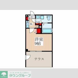 ルネサンスコート鷺ノ宮(1K/1階)の間取り写真