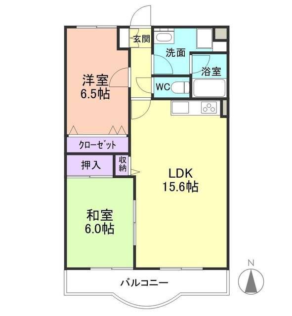 メゾンクシモト(2LDK/1階)の間取り写真