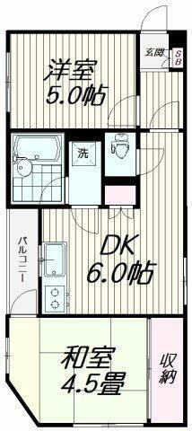 一枝ビル(2DK/3階)の間取り写真