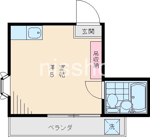 マリソル新井薬師(ワンルーム/2階)の間取り写真