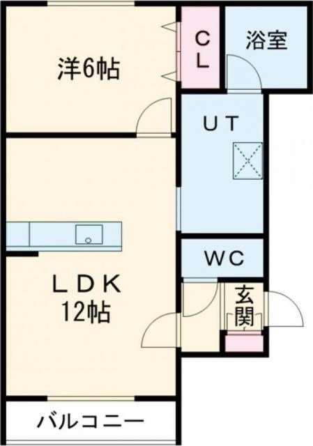 アーバンベース(1LDK/3階)の間取り写真