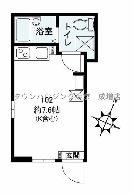 N1-SQUARE(ワンルーム/1階)の間取り写真