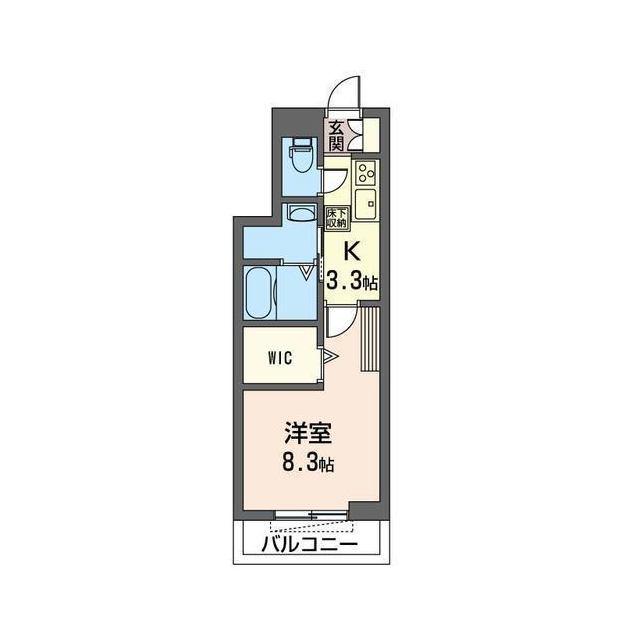 アレスリーベみどりの(1K/1階)の間取り写真