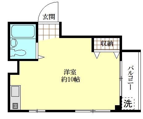 田中ビル(ワンルーム/2階)の間取り写真