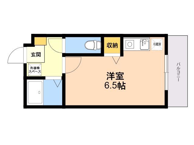 リック六本松(ワンルーム/2階)の間取り写真