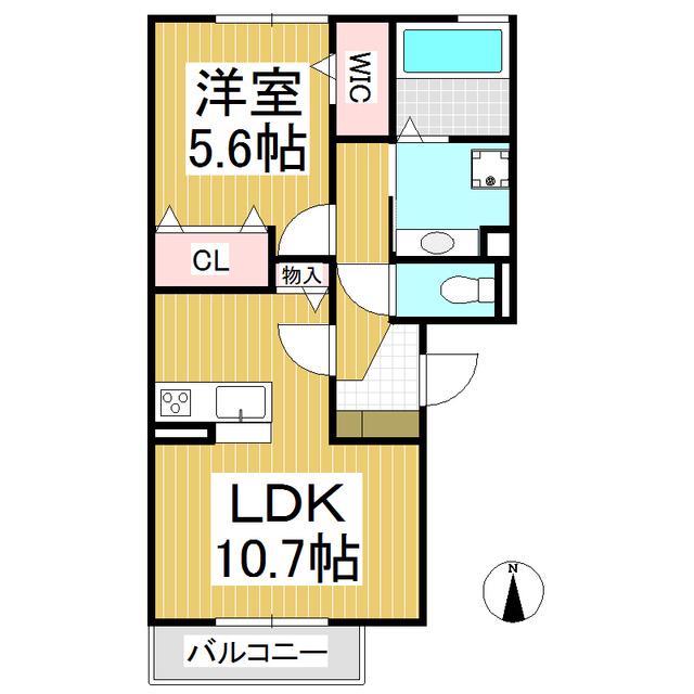 ELSHEART.K(1LDK/1階)の間取り写真