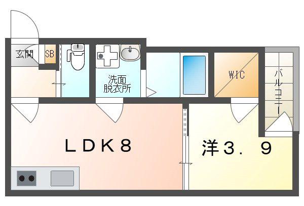 H-MAISON門真南II(1LDK/1階)の間取り写真
