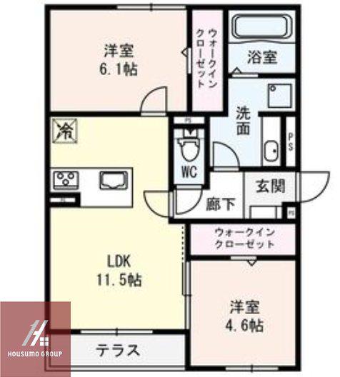 網島SOCIA(2LDK/3階)の間取り写真