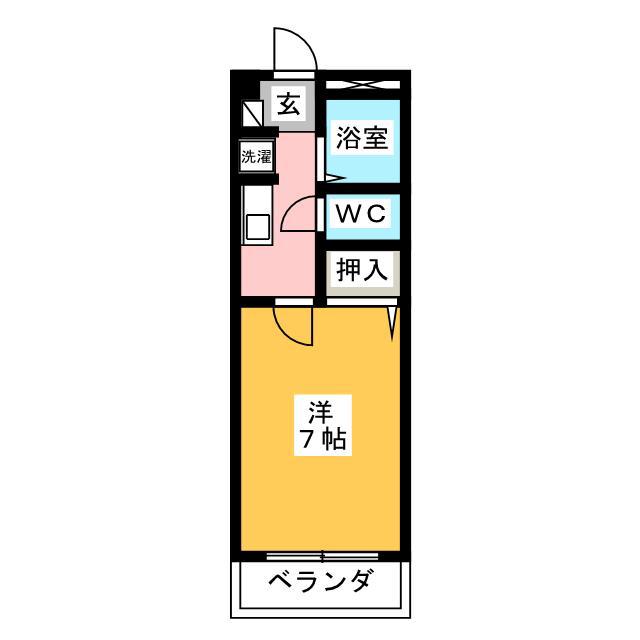 SHIBATA壱番館(1K/3階)の間取り写真