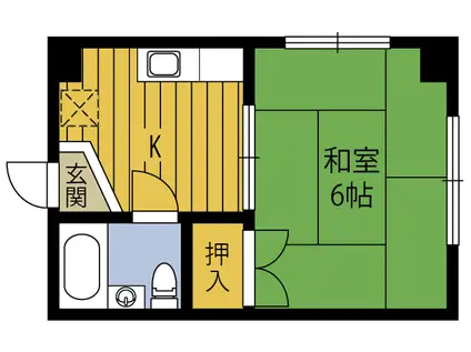 大島ビル(1K/3階)の間取り写真