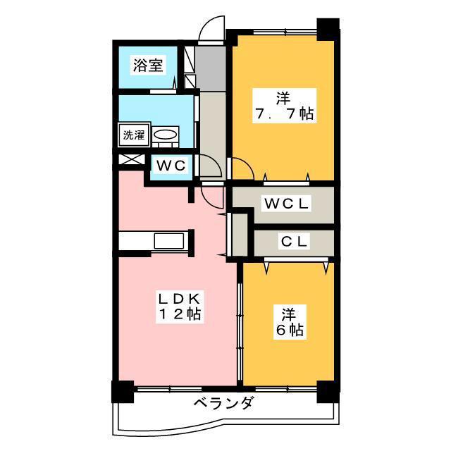 エテルノ・アヴェニール・1(2LDK/3階)の間取り写真