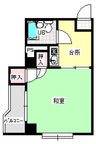第11友建ビル(1K/2階)の間取り写真