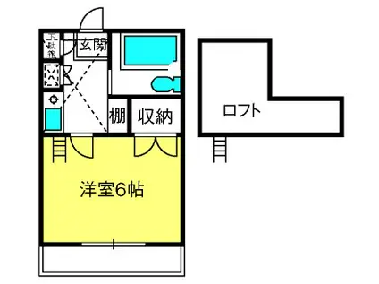 シティアパート大成II(1K/1階)の間取り写真