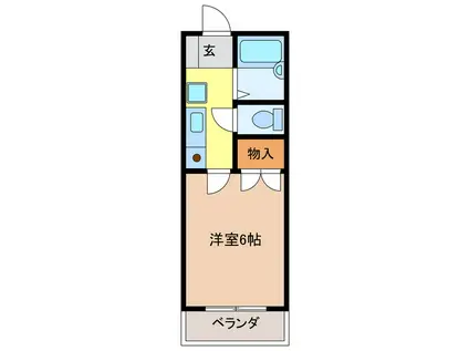 G・ビレッジ北島(1K/1階)の間取り写真