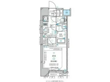 ディアレイシャス名古屋太閤通II(1K/4階)の間取り写真