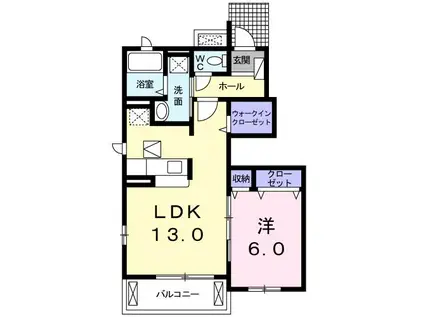 パルフェ(1LDK/1階)の間取り写真