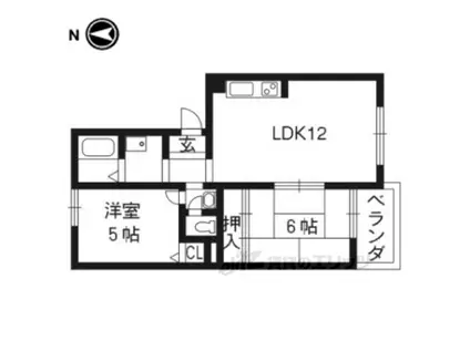 ボーヴァンベール(2LDK/3階)の間取り写真