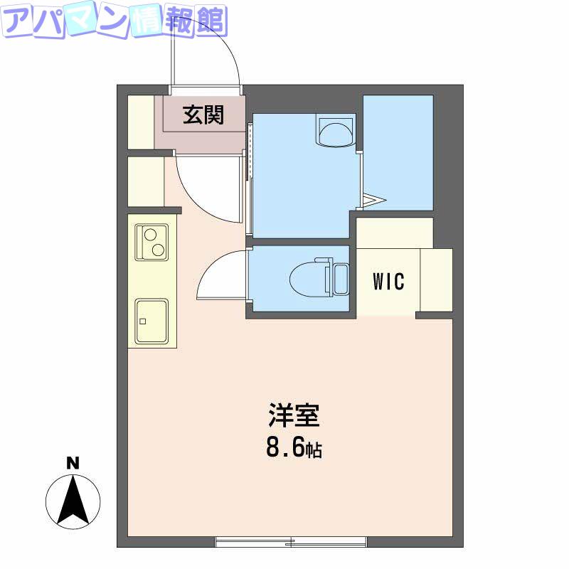 サンライト(ワンルーム/2階)の間取り写真