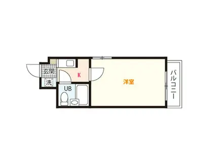 アメニティ可部(1K/5階)の間取り写真