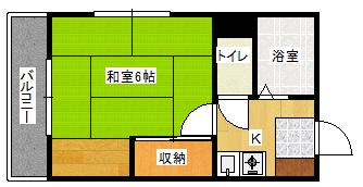 メタリックヴィラ(1K/3階)の間取り写真