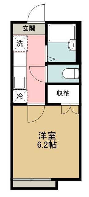 アドニス(1K/1階)の間取り写真