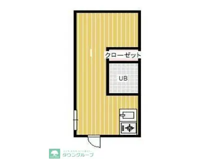 グリーンマンション初台(ワンルーム/1階)の間取り写真