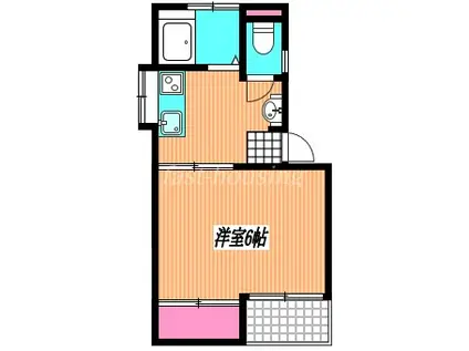 第一大平コーポ(1K/1階)の間取り写真