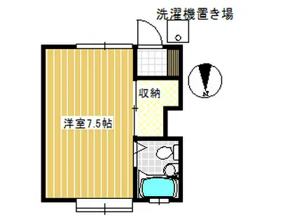 MIZUHO(ワンルーム/1階)の間取り写真