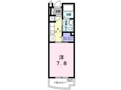 セント・ミカエラ(1K/2階)の間取り写真