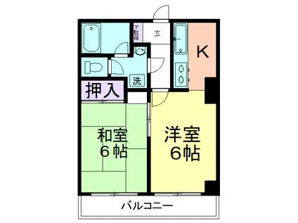アタッシュマン青柳小平(2K/3階)の間取り写真