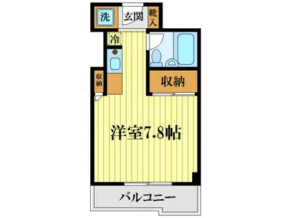 シティフォーラム新小平(ワンルーム/4階)の間取り写真