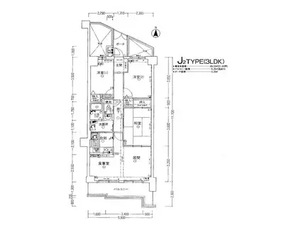 ライオンズマンション明石二見(3LDK/7階)の間取り写真