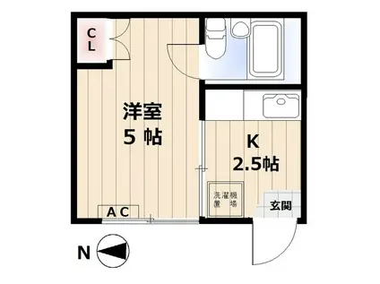 メイゾン中野坂上(1K/2階)の間取り写真