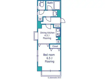 パークウエル練馬(1DK/5階)の間取り写真