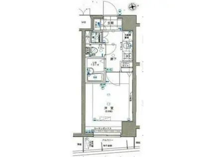 VERONA大井南 LUSSOGRANDE(1K/9階)の間取り写真