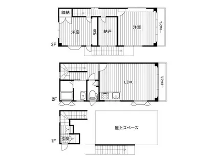 本田ビル(2SLDK/2階)の間取り写真