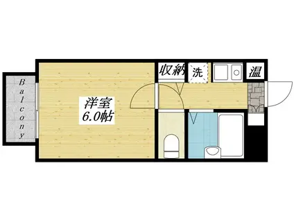 共立リライアンス豊田C棟(1K/3階)の間取り写真